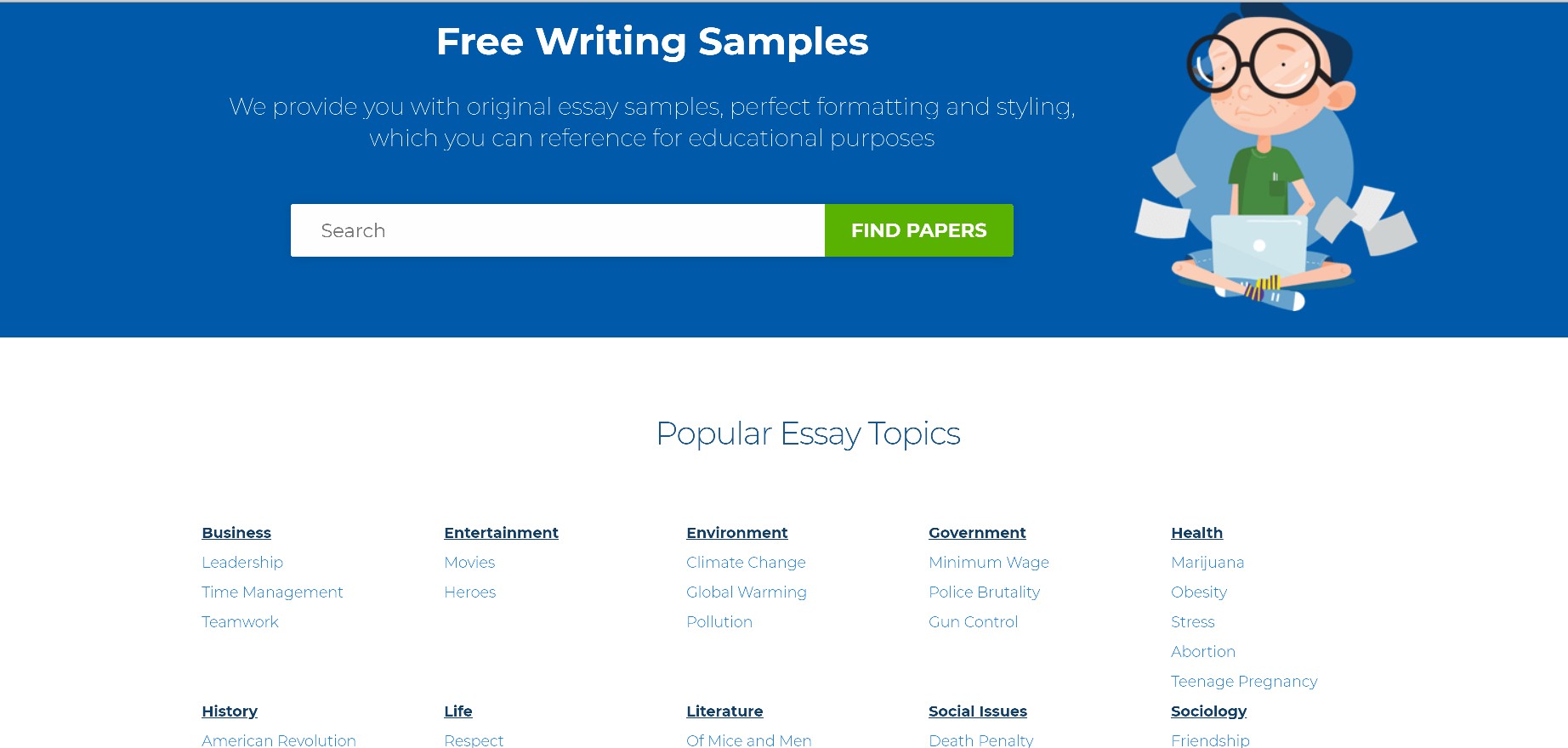 GradesFixer essays database