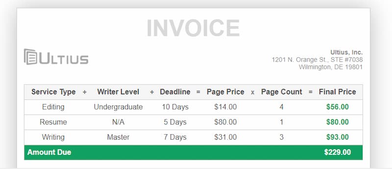 Ultius-pricing