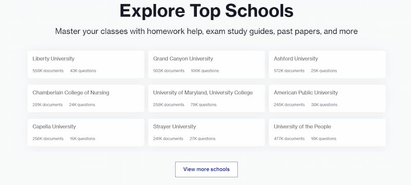 CourseHero-schools