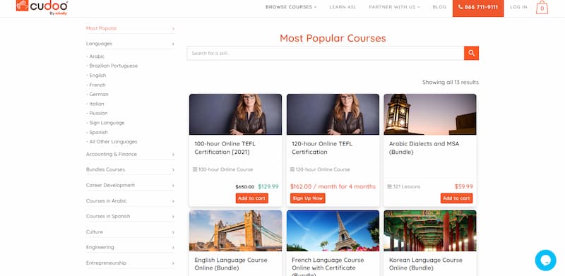 Cudoo most popular courses