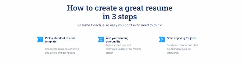 ResumeCoach GREat resume in 3 steps