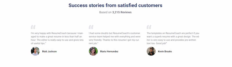 ResumeCoach success stories