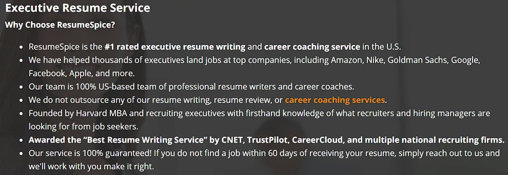 ResumeSpice - executive resume service