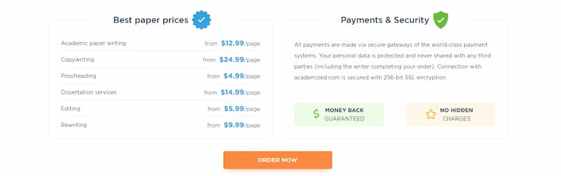 Academized-pricing