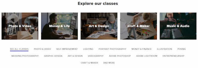 CreativeLive explore our classes