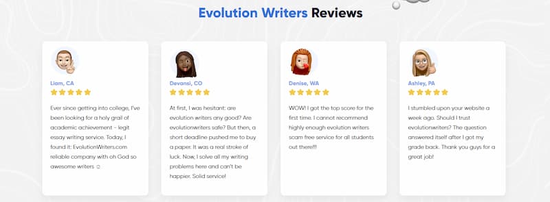 evolutionwriters reviews