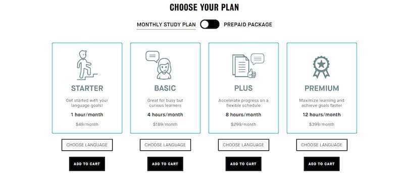 Fluent City choose your plan