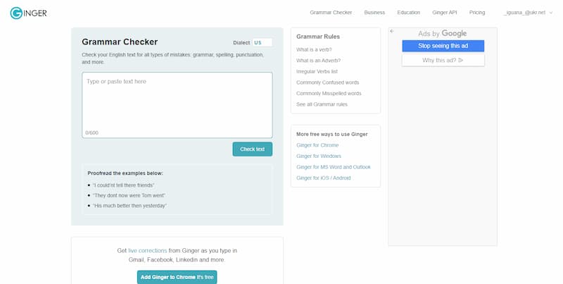 Grammarly grammar checker