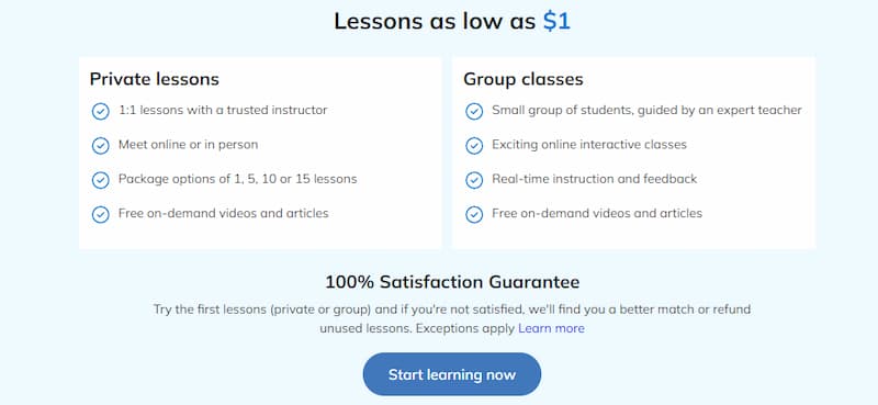 to take lessons