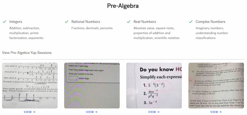 Yup.com-pre-algebra