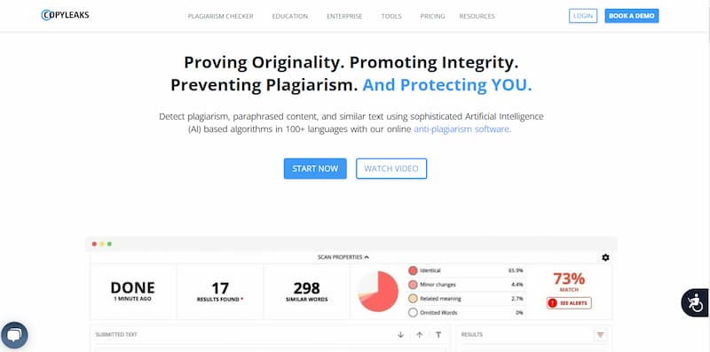 CopyLeaks - Online Plagiarism Checker