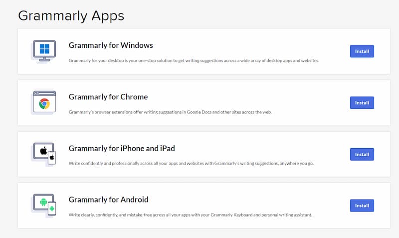 Grammarly Apps