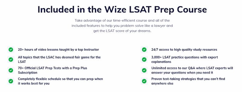 Wize LSAT prep courses