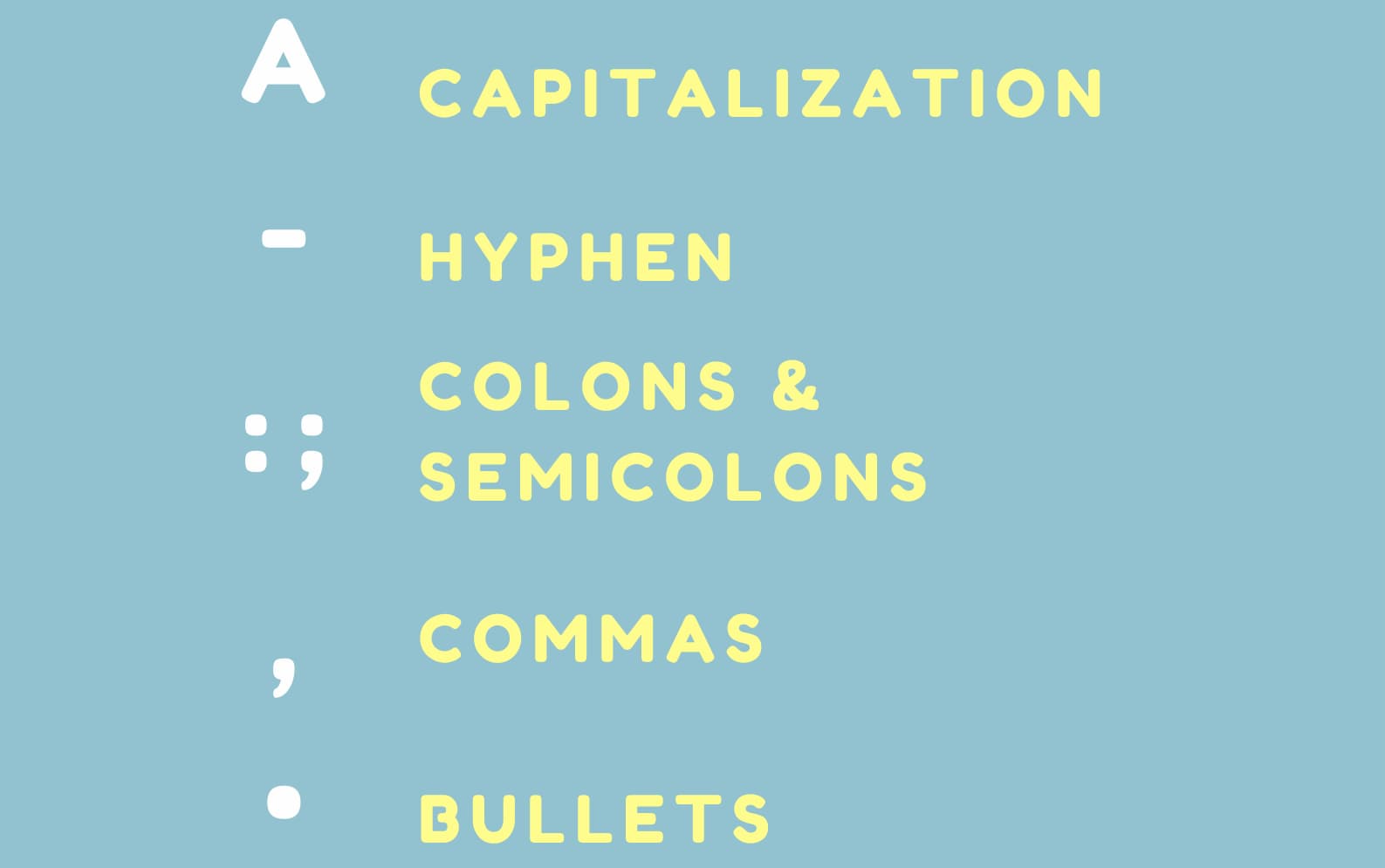 Punctuation Rules for Resumes