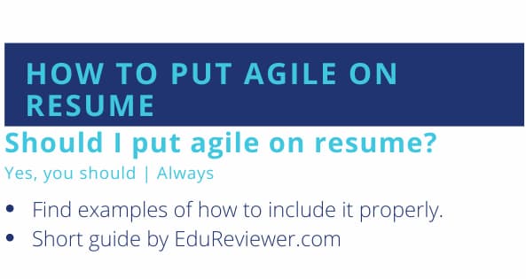 how to put agile on resume reddit