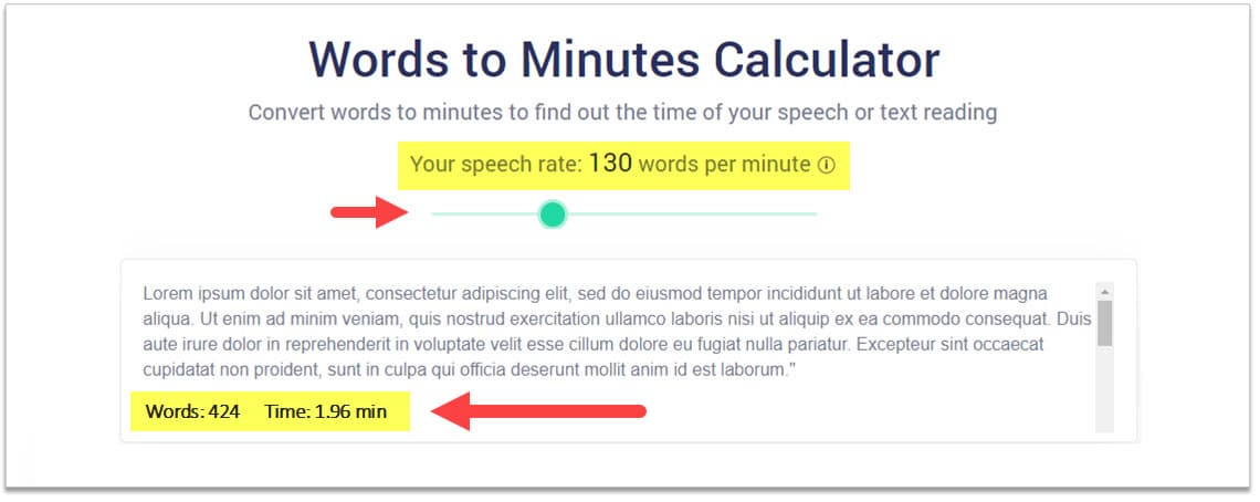 Word-in-Minutes-Calculator