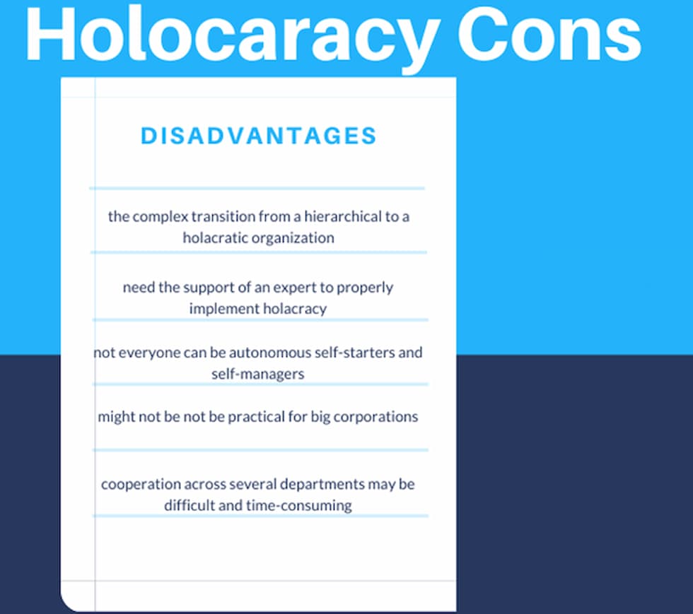 Holacracy disadvantages