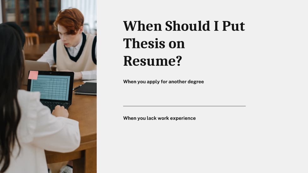 When Should People Put Thesis on Resume?