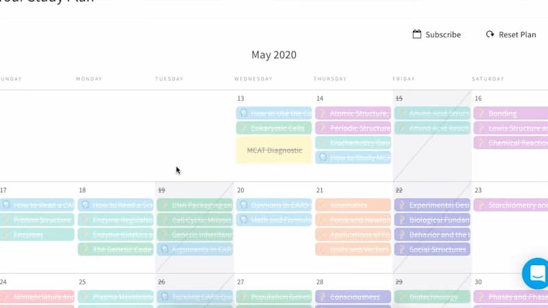 Blueprint calendar