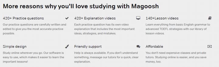 Main Features of Magoosh TOEFL Courses