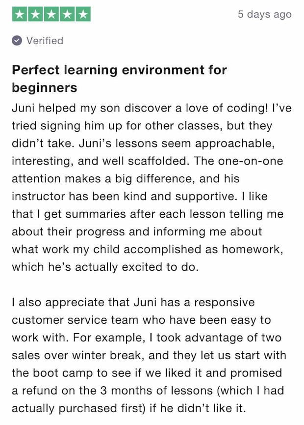 juni-learning-trustpilot-reviews