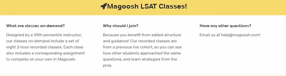 Magoosh - LSAT classes