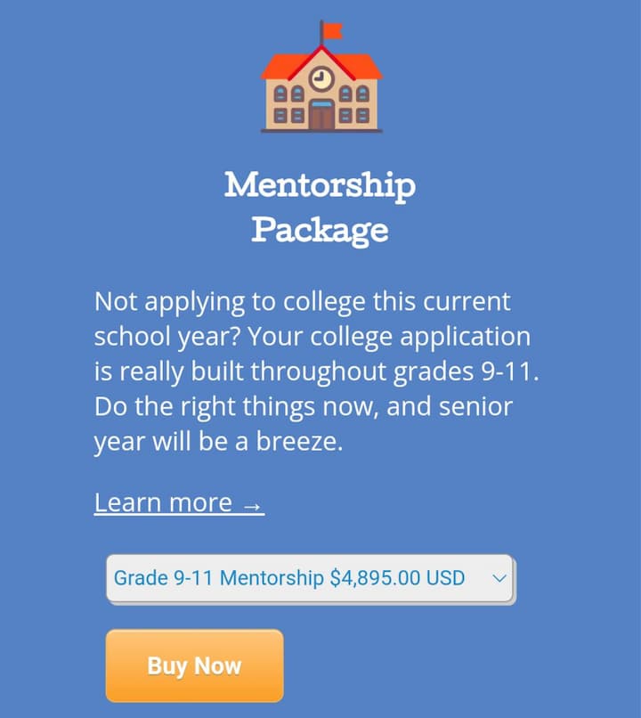 PrepScholar-mentorship-package