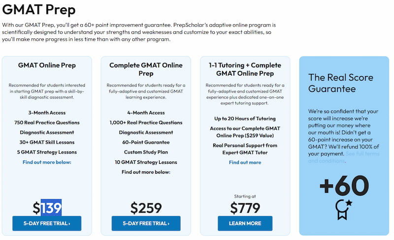 Pricing PrepScholar