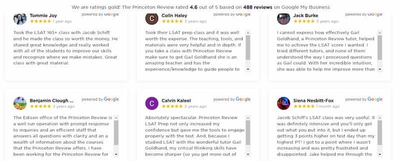 Princeton LSAT reviews