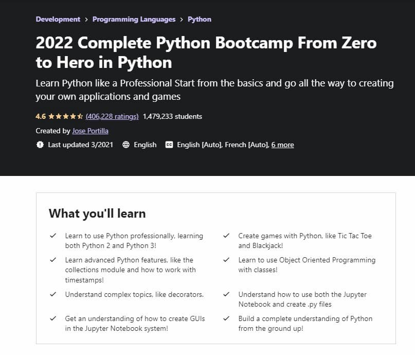 10 Best Python Courses to Take in 2022