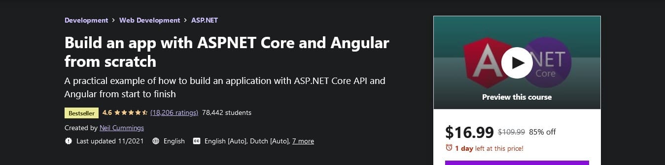 build an app with aspnet core