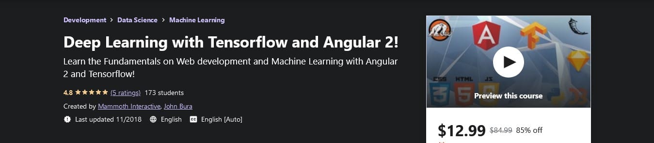 deep learning with tensorflow and angular