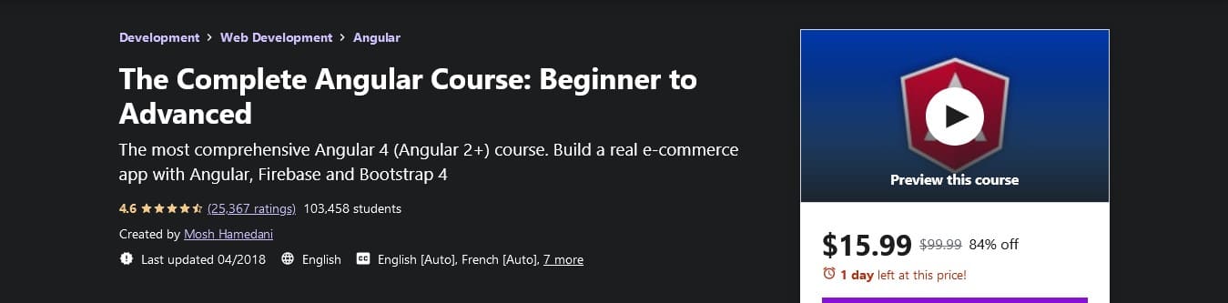 complete angular course beginner