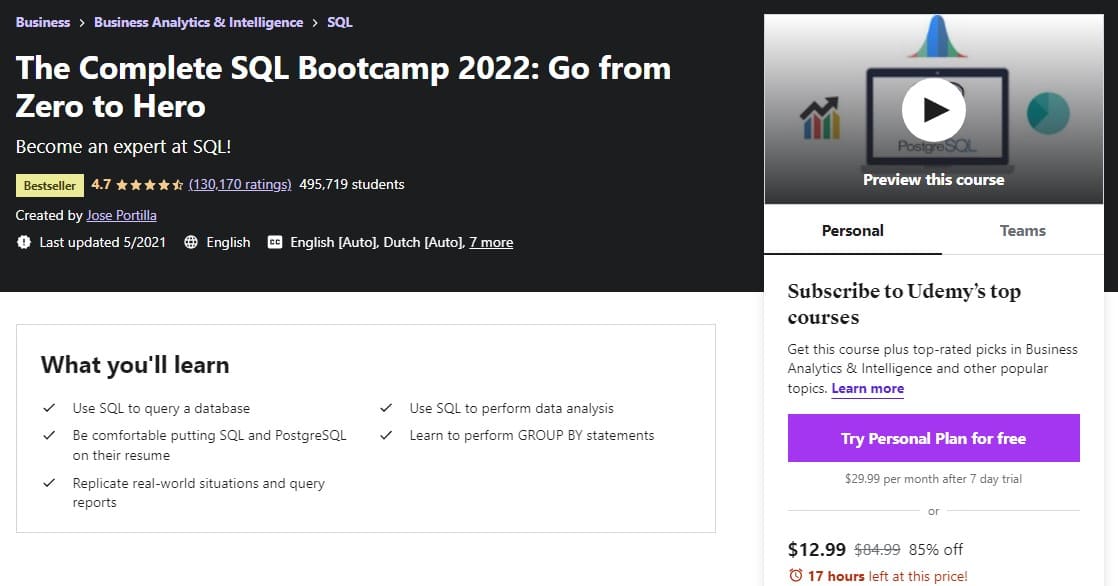 the_complete_sql_bootcamp_2022