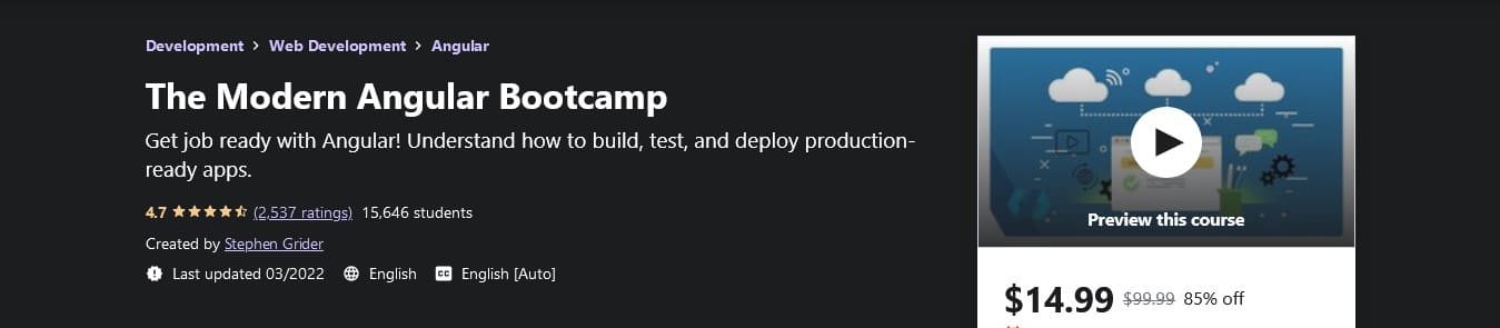 modern angular bootcamp