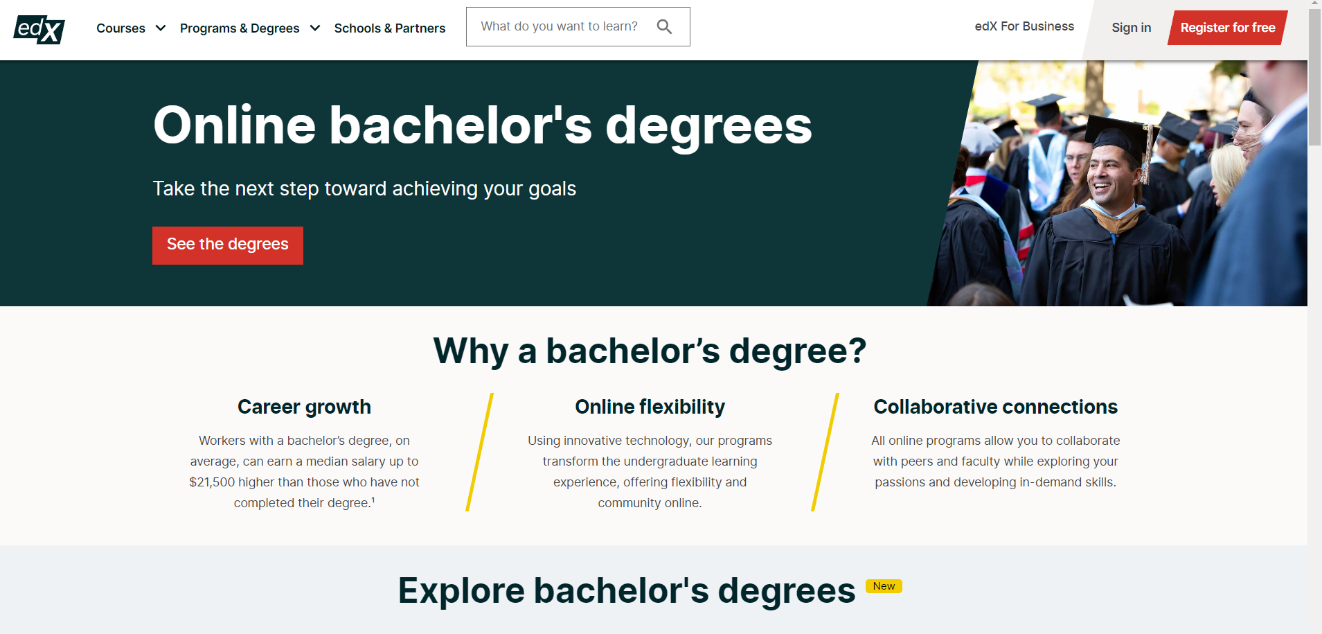 edX Online Bachelor`s degrees