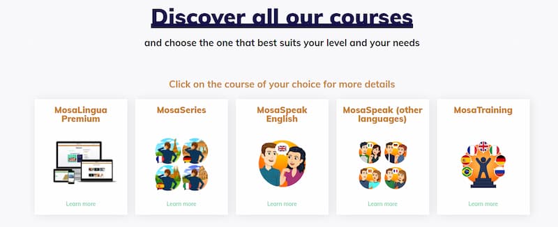 mosalingua discover courses