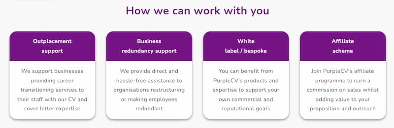 Purple CV how we can work with you