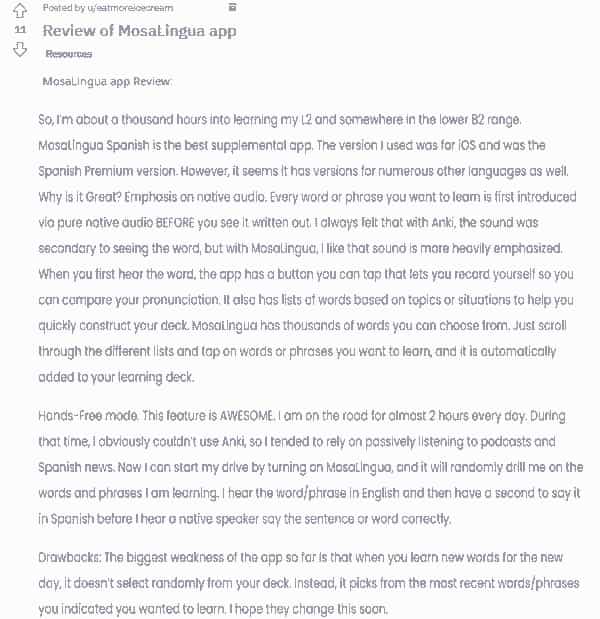 mosalingua app review