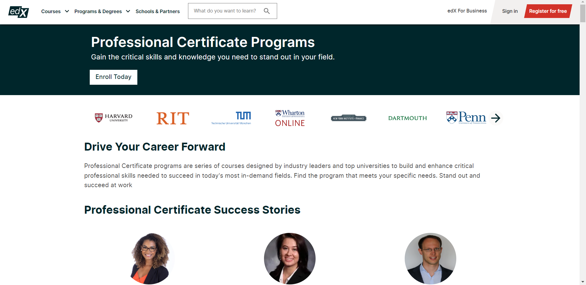 edX Professional Certificate Programs