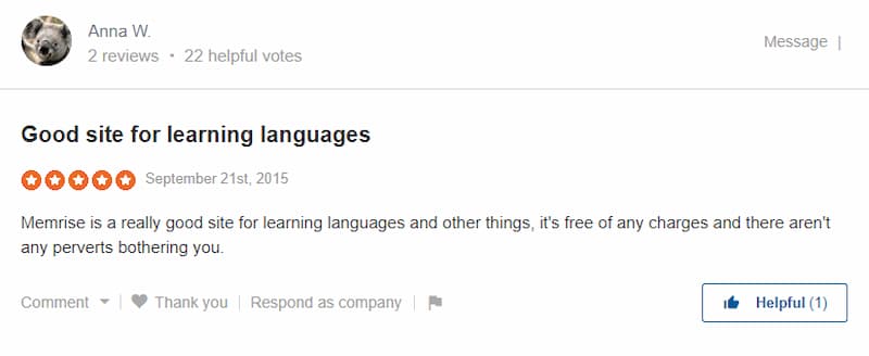 feedback memrise 5