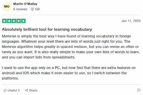 feedback memrise 10