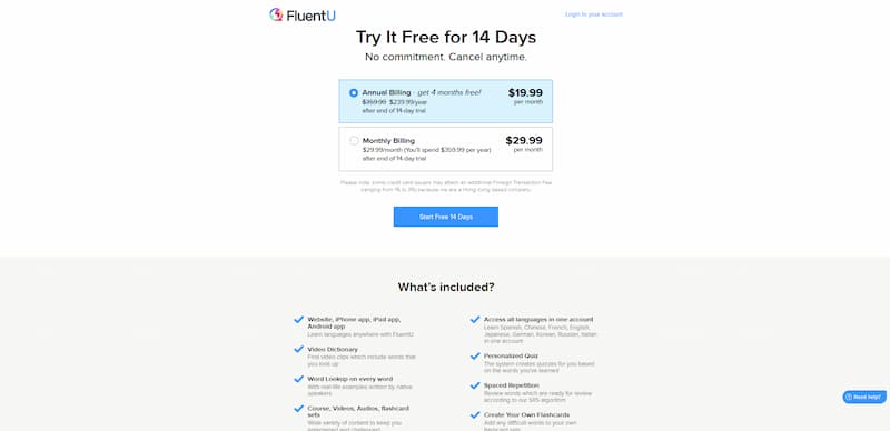 FluentU plans