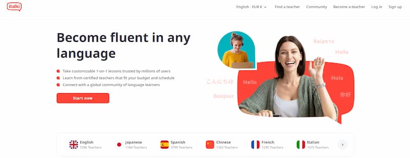 italki become fluent promo page