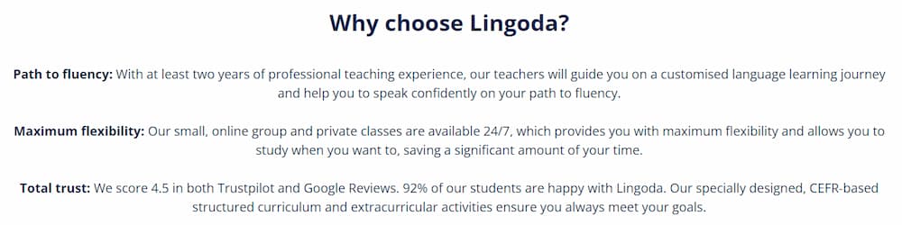 Why choose Lingoda