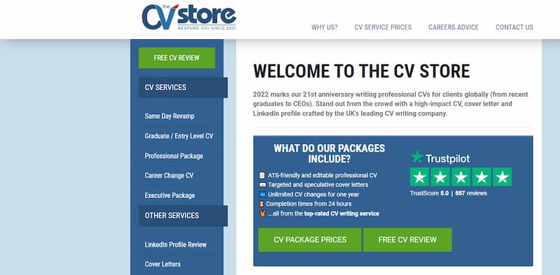 CV Store welcome