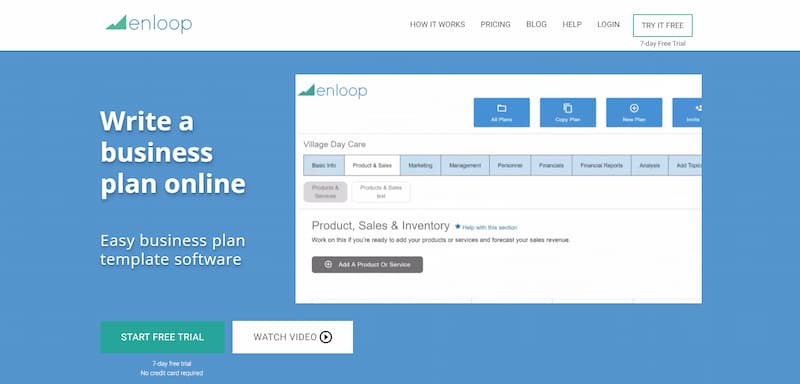 Enloop bisiness plan online