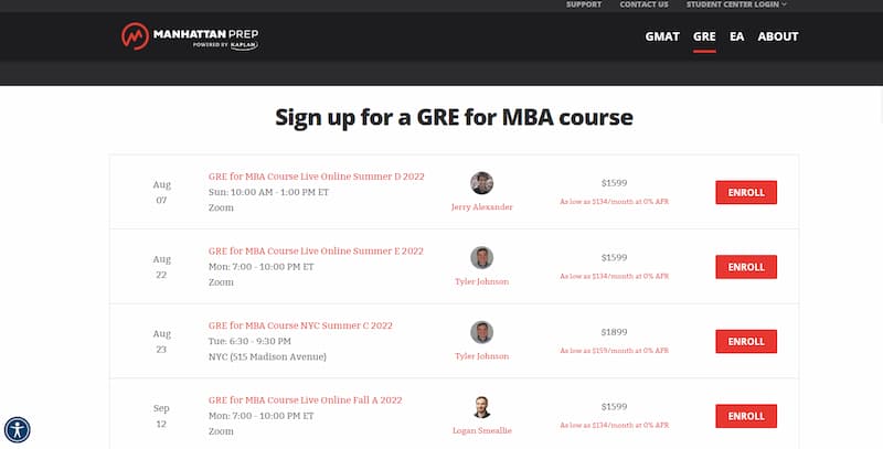 Manhattan MBA course