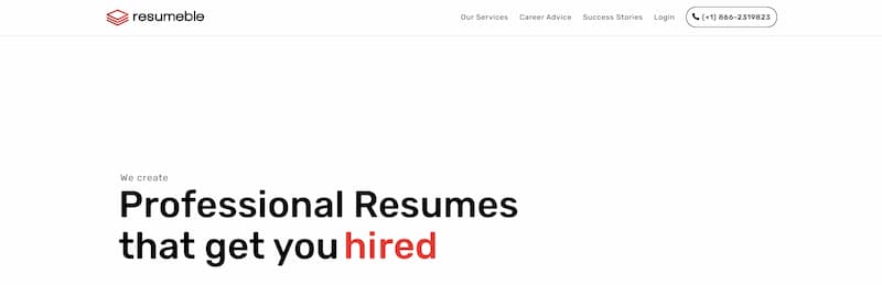 Resumeble we create professional resumes