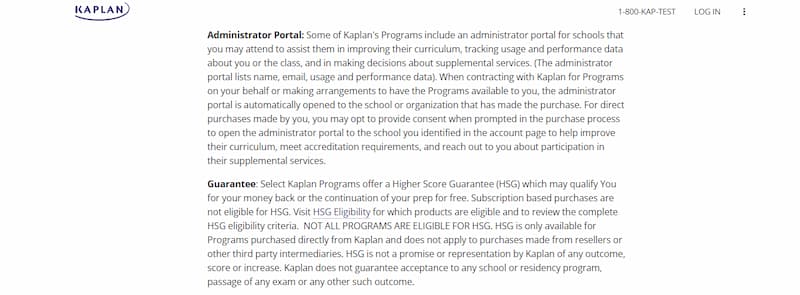 The Kaplan Program Guarantee